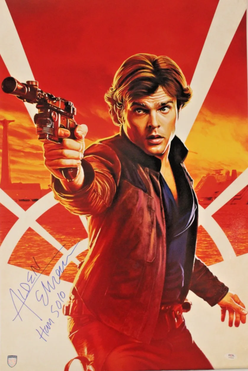 Alden Ehrenreich — Alden Ehrenreich Signed 20x30 Photo Official Pix PSA COA “Han Solo”