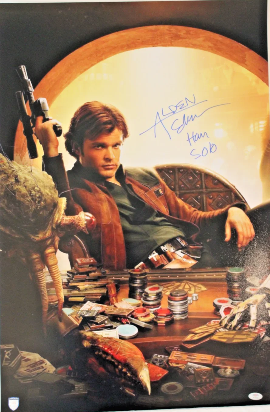 Alden Ehrenreich — Alden Ehrenreich Signed 20x30 Photo Official Pix PSA COA “Han Solo”