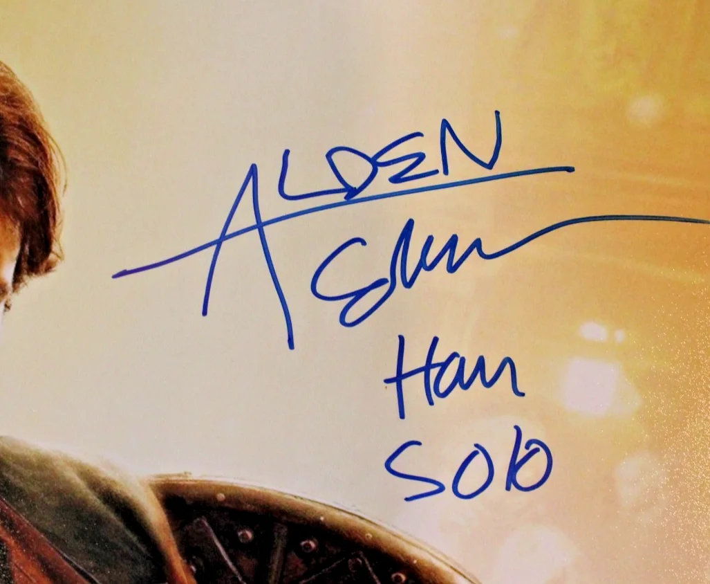 Alden Ehrenreich — Alden Ehrenreich Signed 20x30 Photo Official Pix PSA COA “Han Solo”, изображение 2