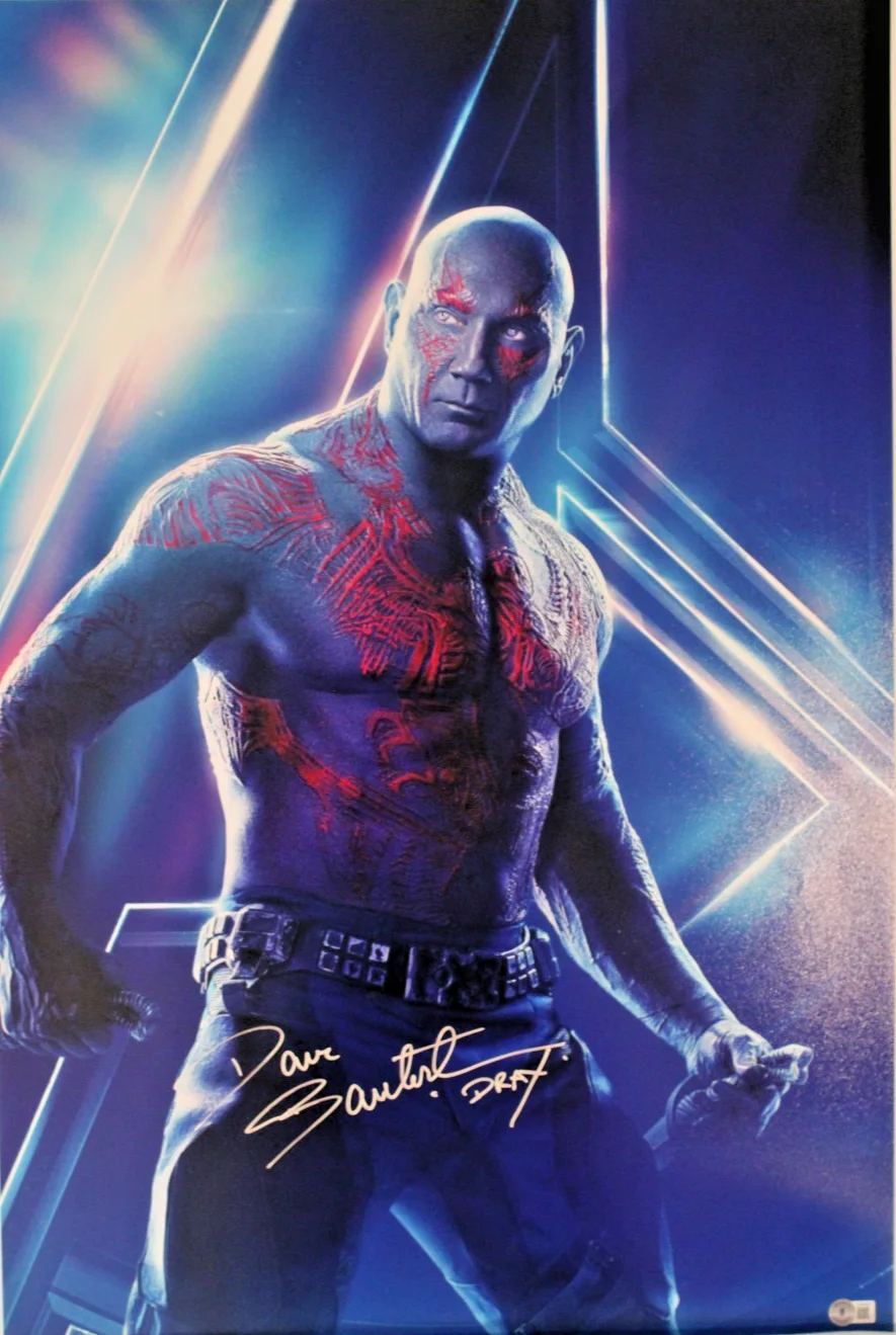 Dave Bautista — Dave Bautista Signed 20x30 Photo Beckett COA Drax “Dax” Inscription
