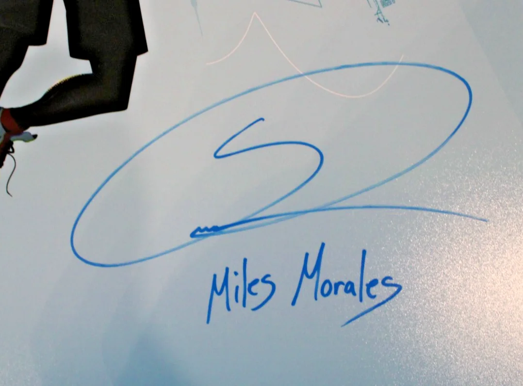 SHAMEIK MOORE — Shameik Moore inscripted "Miles Morales" Signed 20x30 Photo PSA Spider‑Verse, image 2