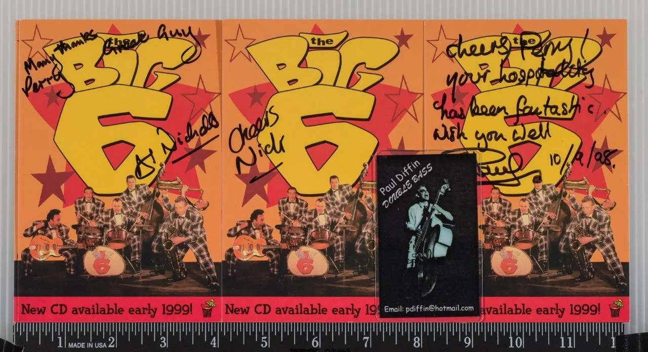 The Big Six Autograph Signed Promotional Promo Post Cards Ska Rockabilly, изображение 3