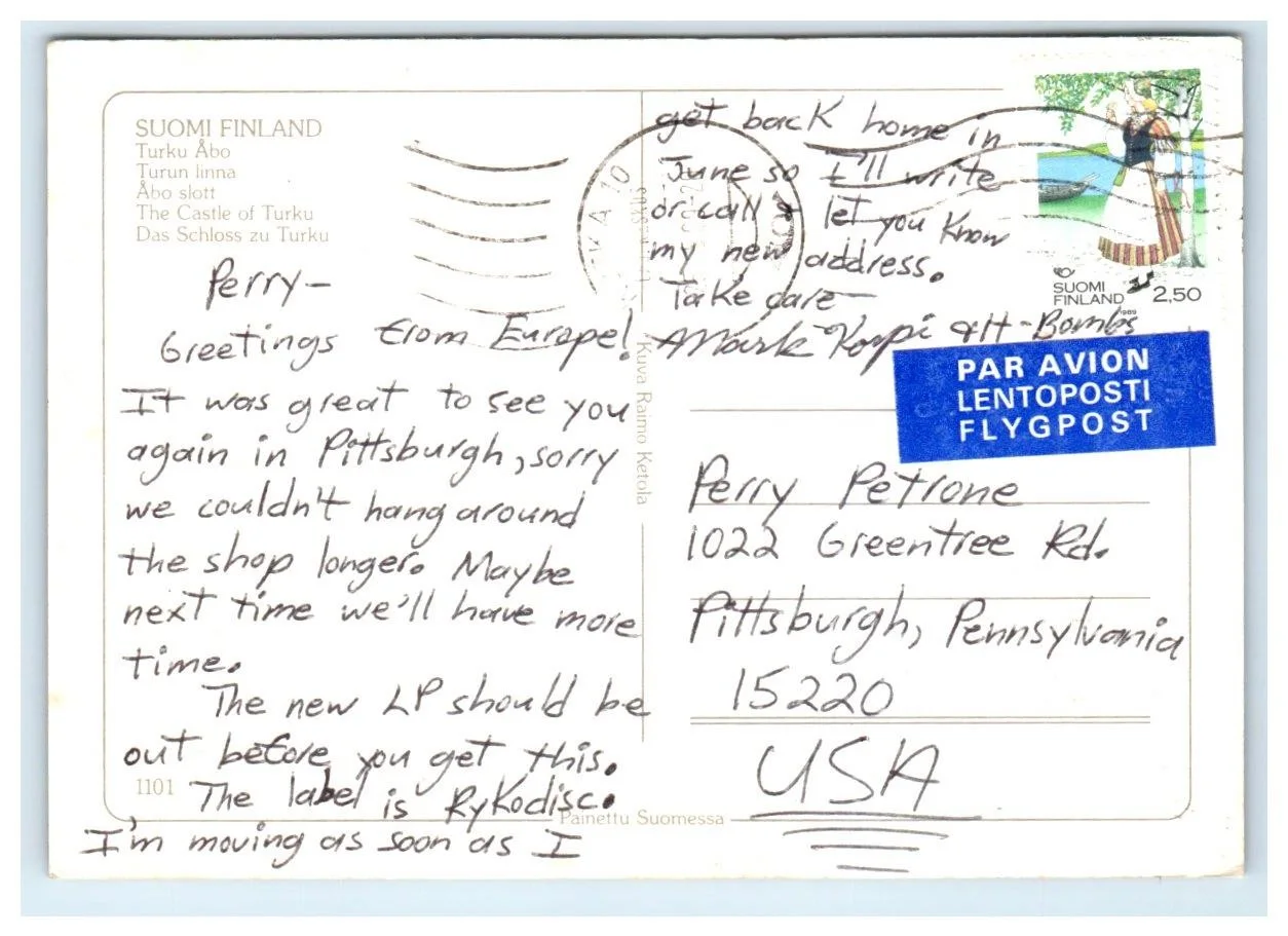 Signed Post Card Rockabilly The H-Bombs Correspondence, изображение 2