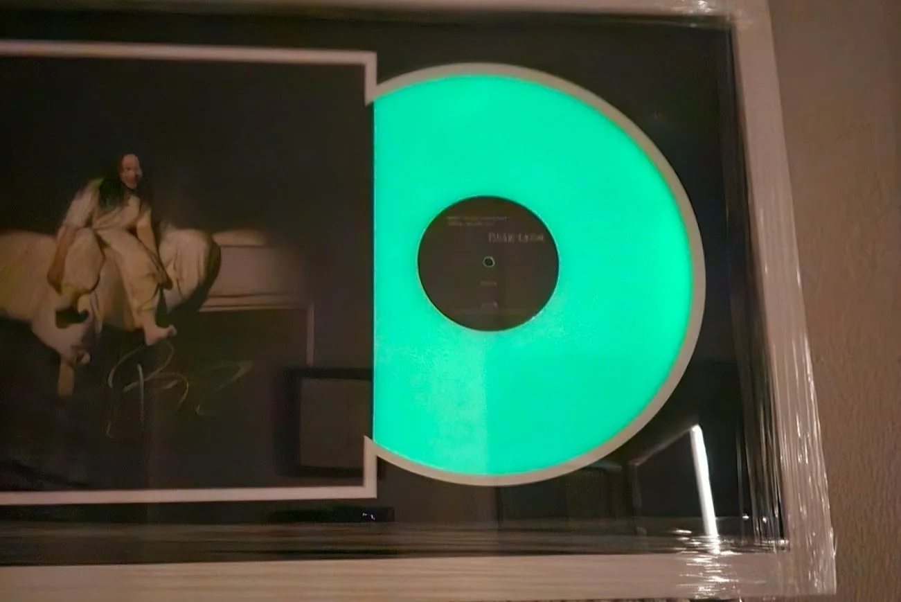 Billie Eilish Signed autographed When We Falll Sleep LP Record Vinyl Glows COA, image 2