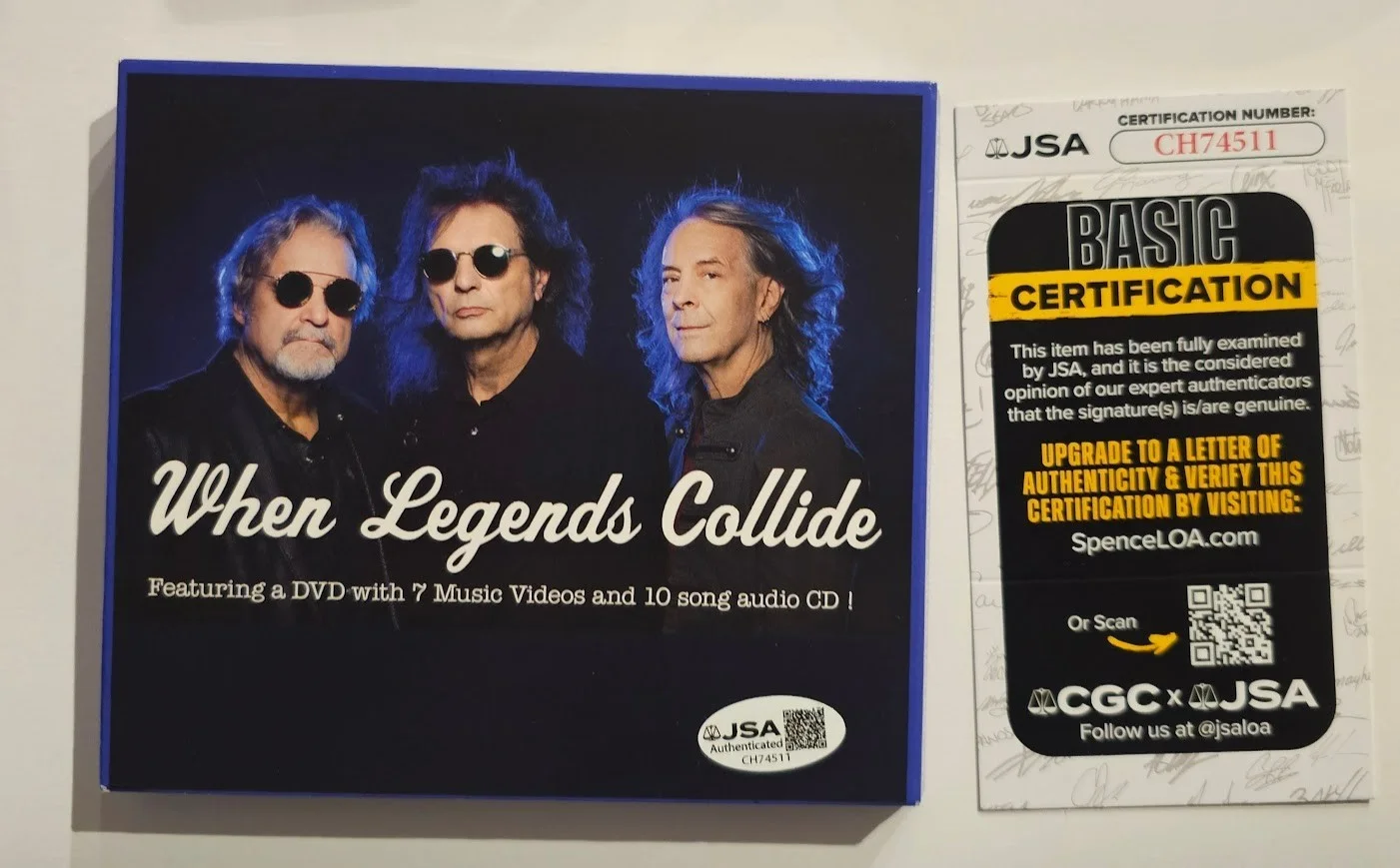 Blue Coupe signed Autographed When Legends Collide CD JSA COA, image 3