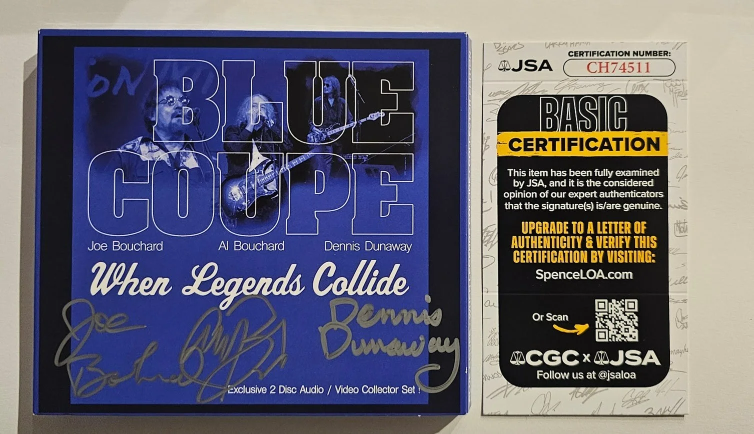 Blue Coupe signed Autographed When Legends Collide CD JSA COA, image 4