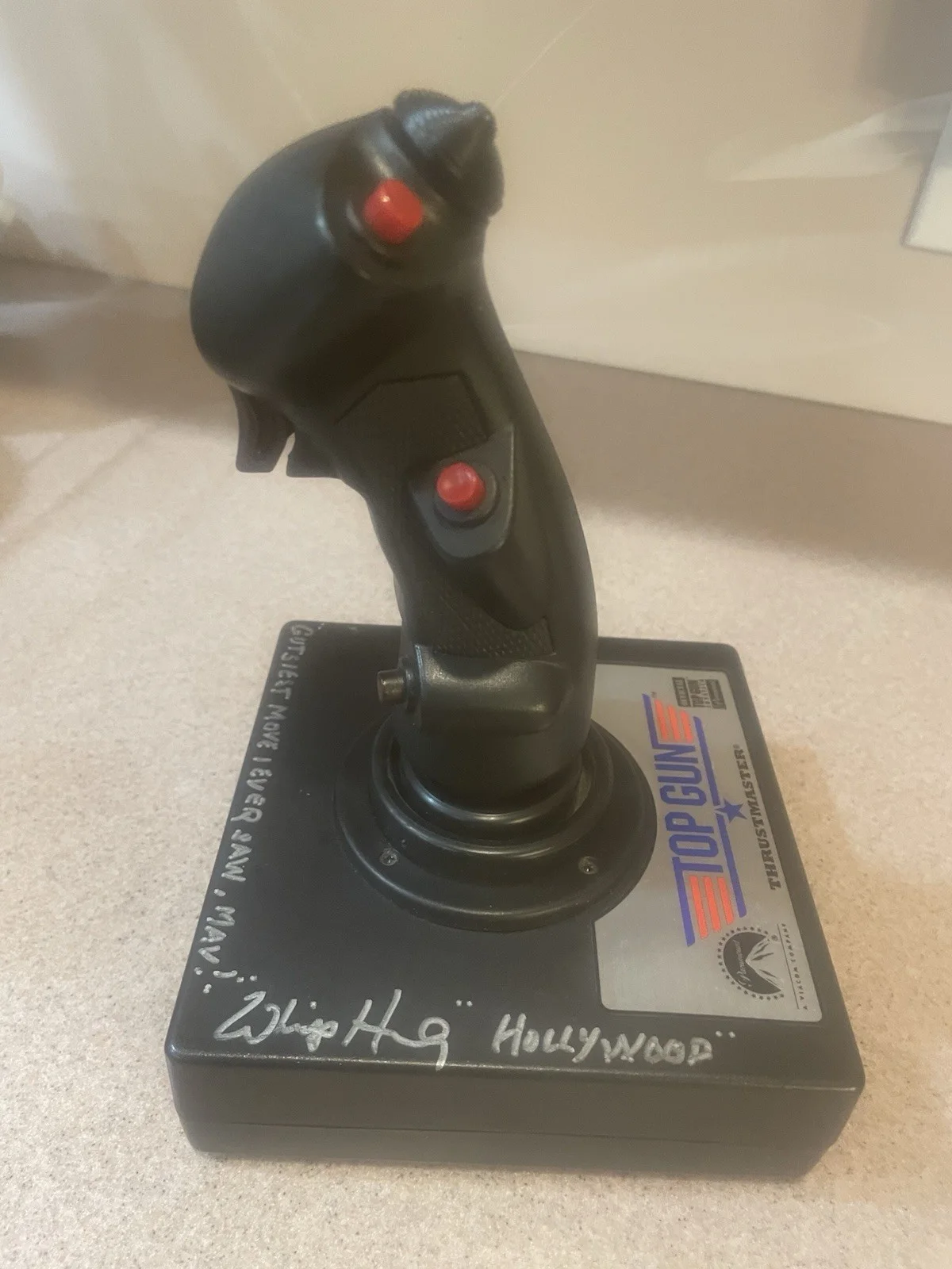 Whip Hubley — “Top Gun” Whip Hubley “Hollywood” Signed Replica F14 Joystick Controller JSA, image 3