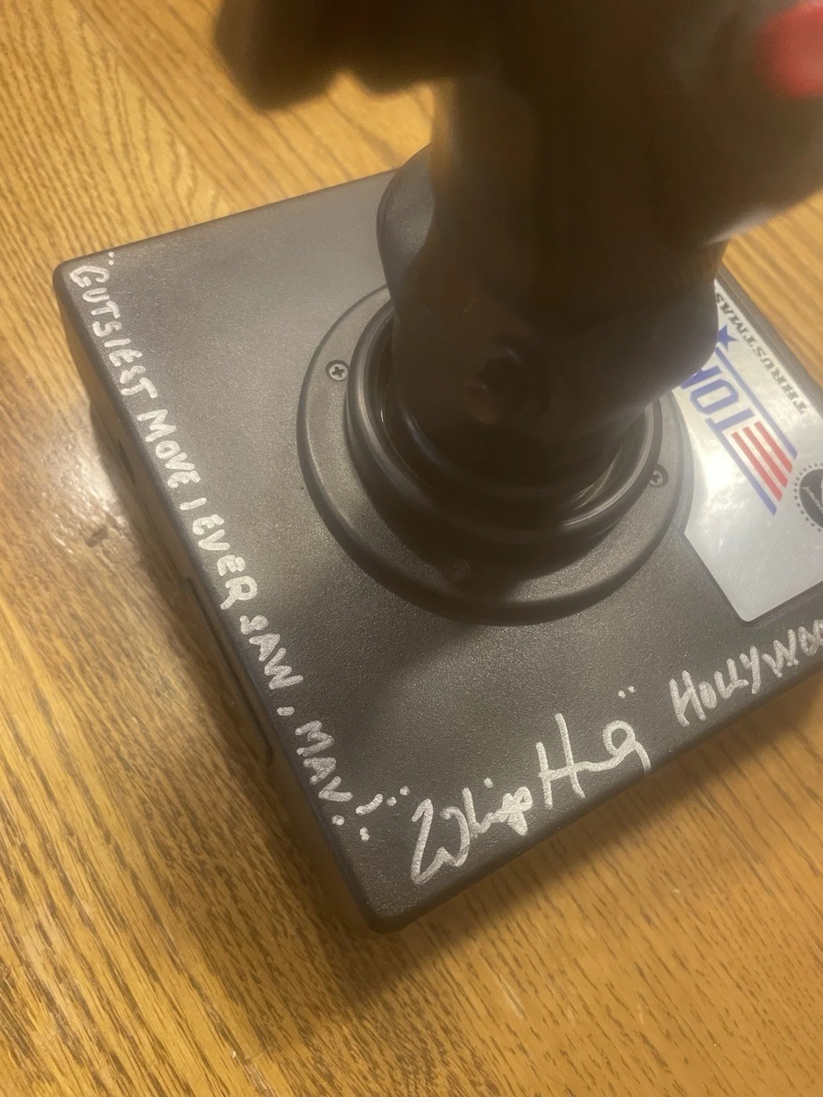 Whip Hubley — “Top Gun” Whip Hubley “Hollywood” Signed Replica F14 Joystick Controller JSA, image 4