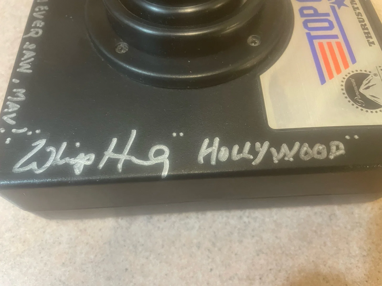 Whip Hubley — “Top Gun” Whip Hubley “Hollywood” Signed Replica F14 Joystick Controller JSA, image 5