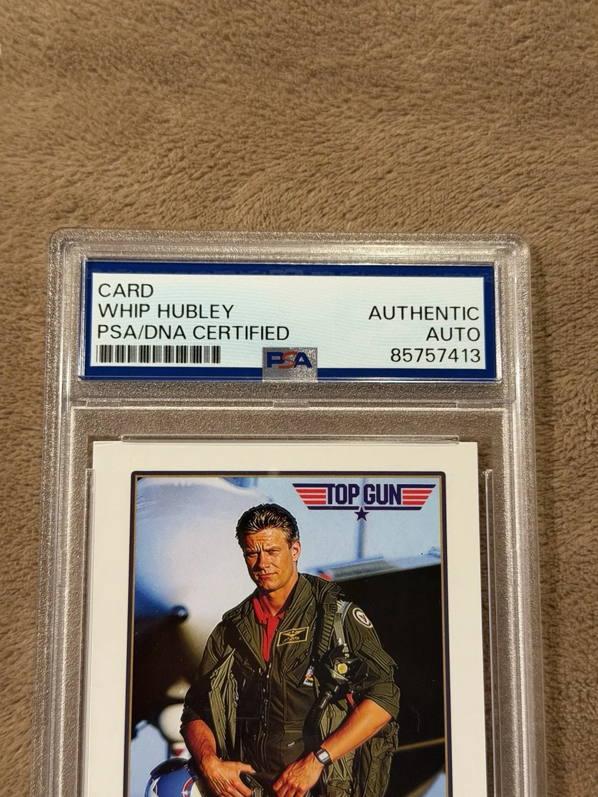 Whip Hubley Signed Top Gun Card PSA Autograph Authentic Hollywood Tom Cruise, изображение 3