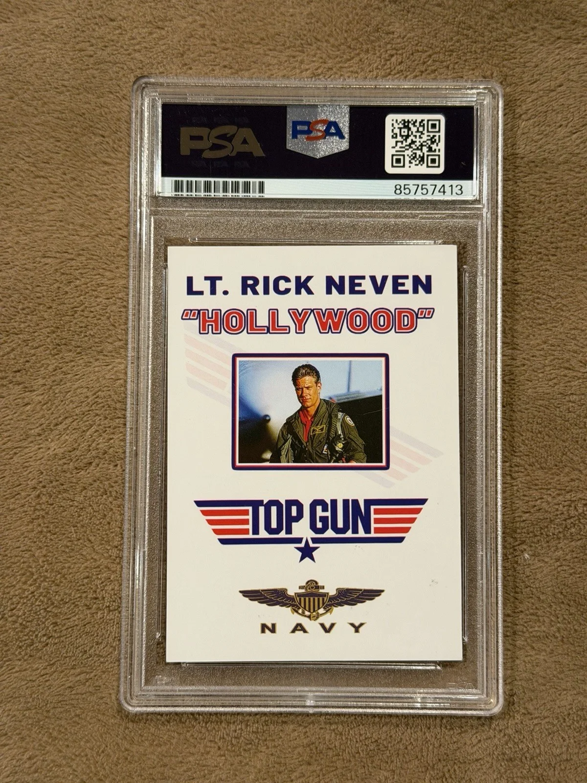 Whip Hubley Signed Top Gun Card PSA Autograph Authentic Hollywood Tom Cruise, изображение 4