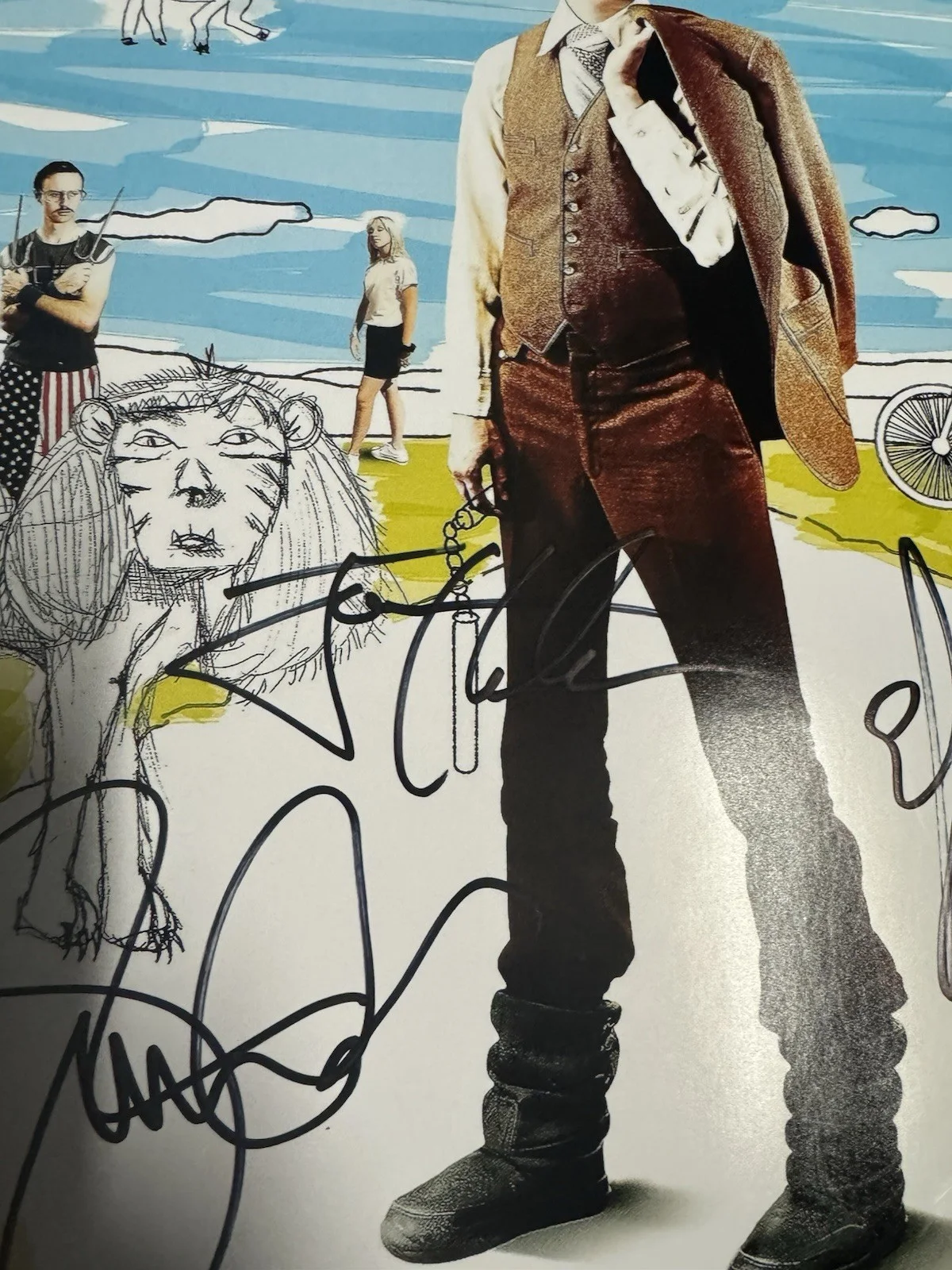 Jon Heder — Jon Heder Jon Gries Efren Ramirez Autograph Signed Napoleon Dynamite 12x18 Photo, image 3