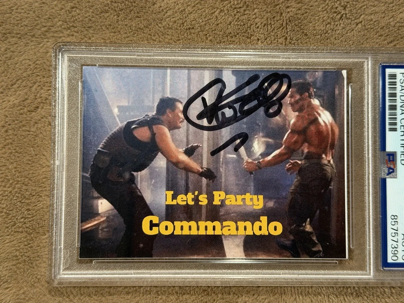 Vernon Wells Signed Commando Card PSA Autograph Authentic Schwarzenegger, image 2