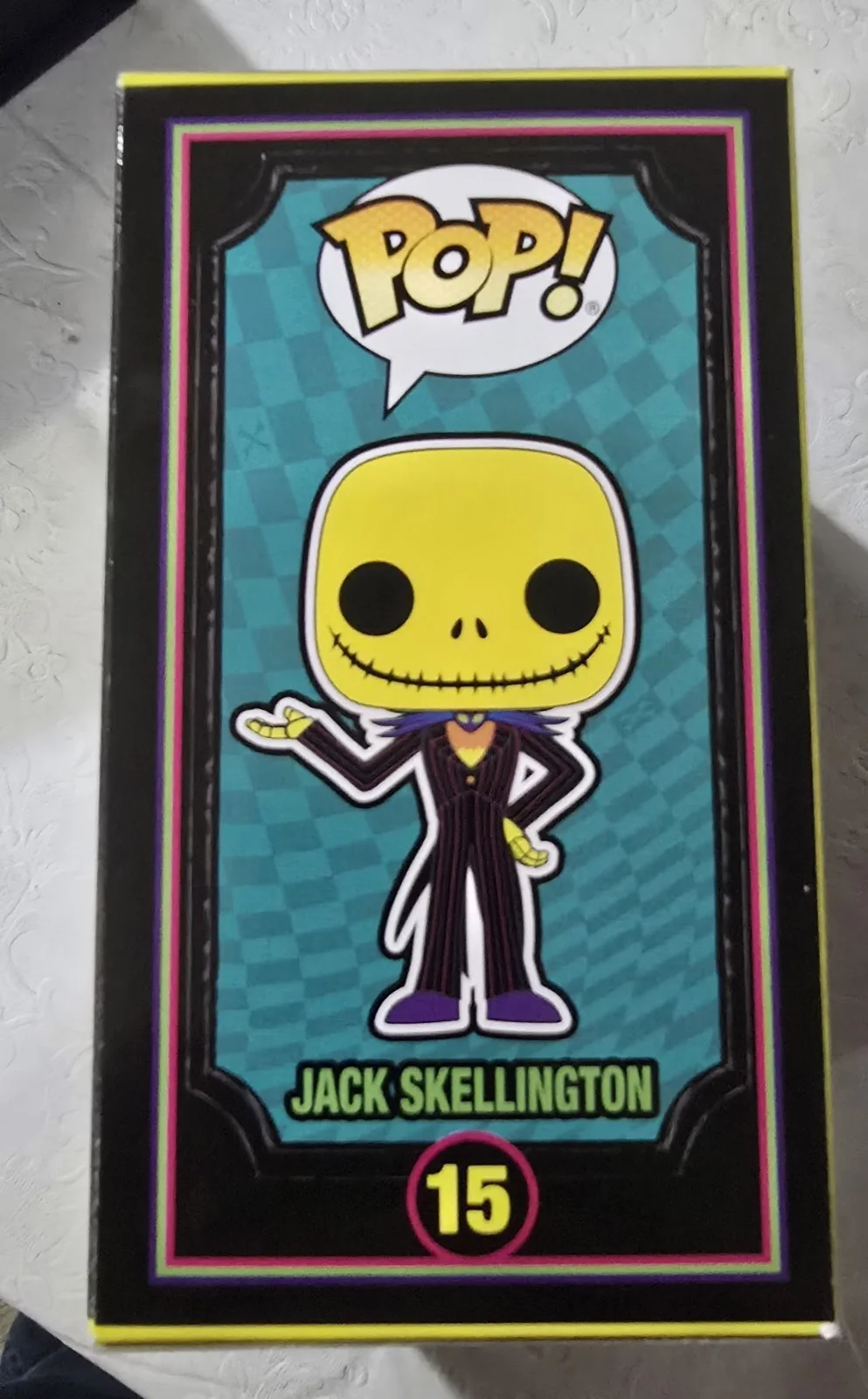 CHRIS SARANDON — Chris Sarandon SIGNED Jack Skellington Disney NBC BLACKLIGHT FUNKO #15 OCCM COA, image 4