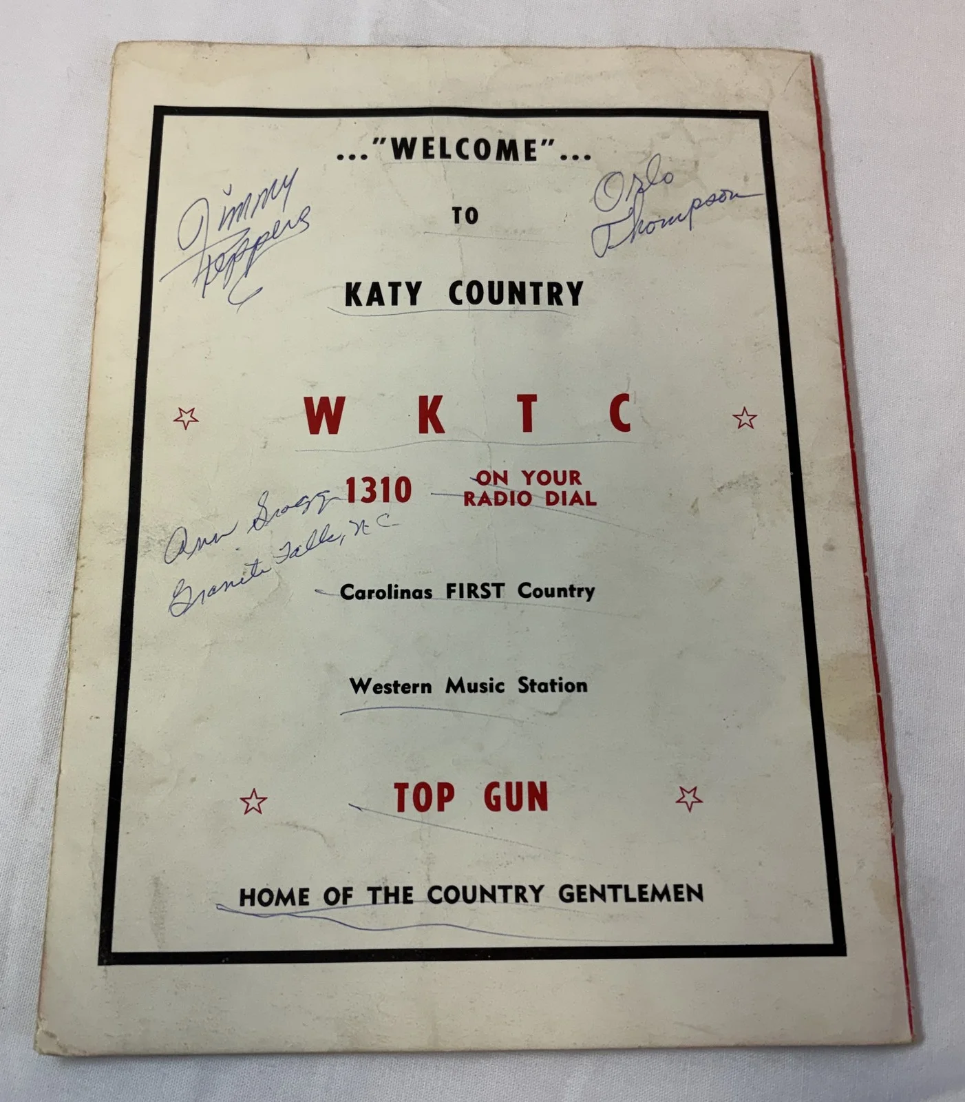 1965 Charlotte Coliseum program~SIGNED by DOTTIE WEST, WEBB PIERCE, MAX POWELL++, image 2