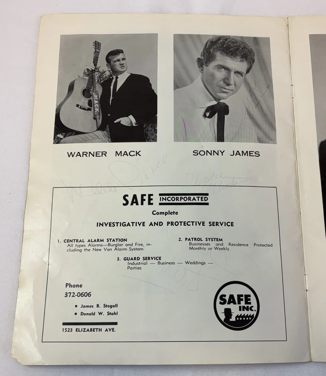 1965 Charlotte Coliseum program~SIGNED by DOTTIE WEST, WEBB PIERCE, MAX POWELL++, image 5