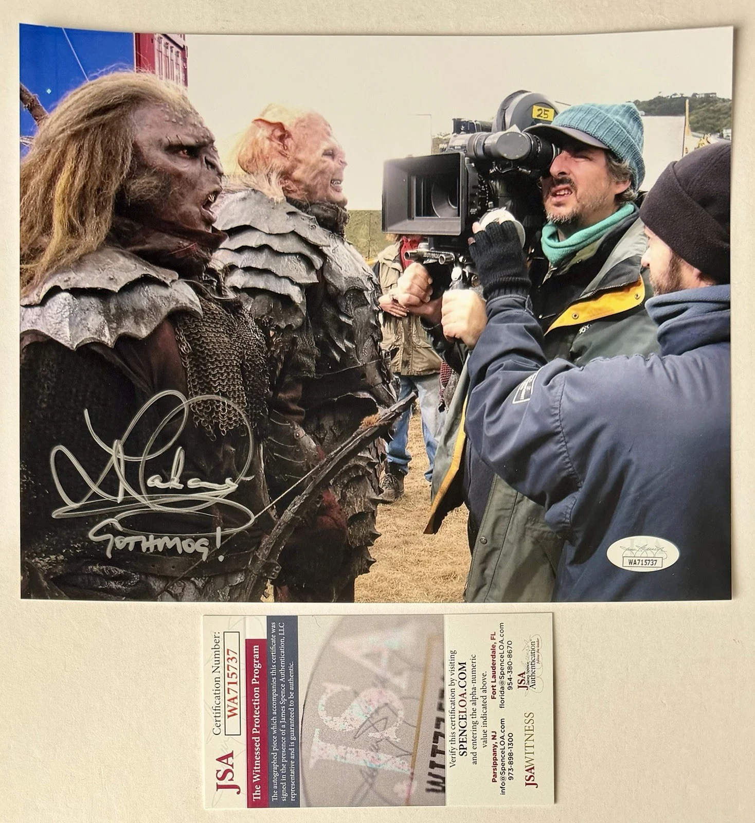 Lawrence Makoare — LAWRENCE MAKOARE SIGNED • JSA WITNESS • LORD OF THE RINGS PHOTO • GOTHMOG