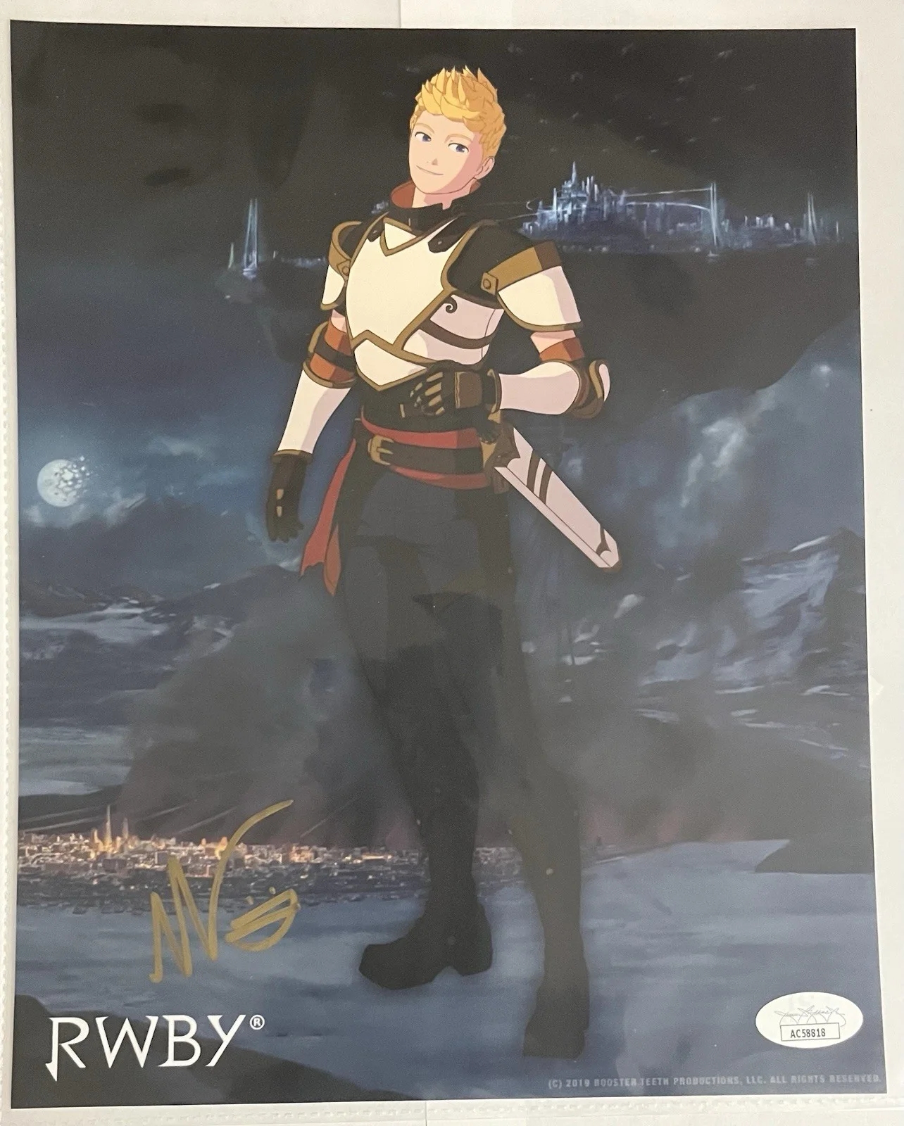 Miles Luna — Miles Luna 8x10 Signed RWBY Photo of Jaune Arc with JSA Certified COA Autograph, изображение 3
