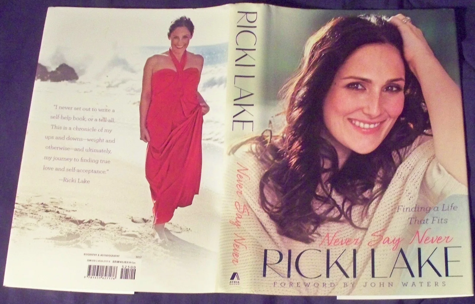 Ricki Lake — Ricki Lake signed book HC DJ - Never Say Never - autographed, image 3