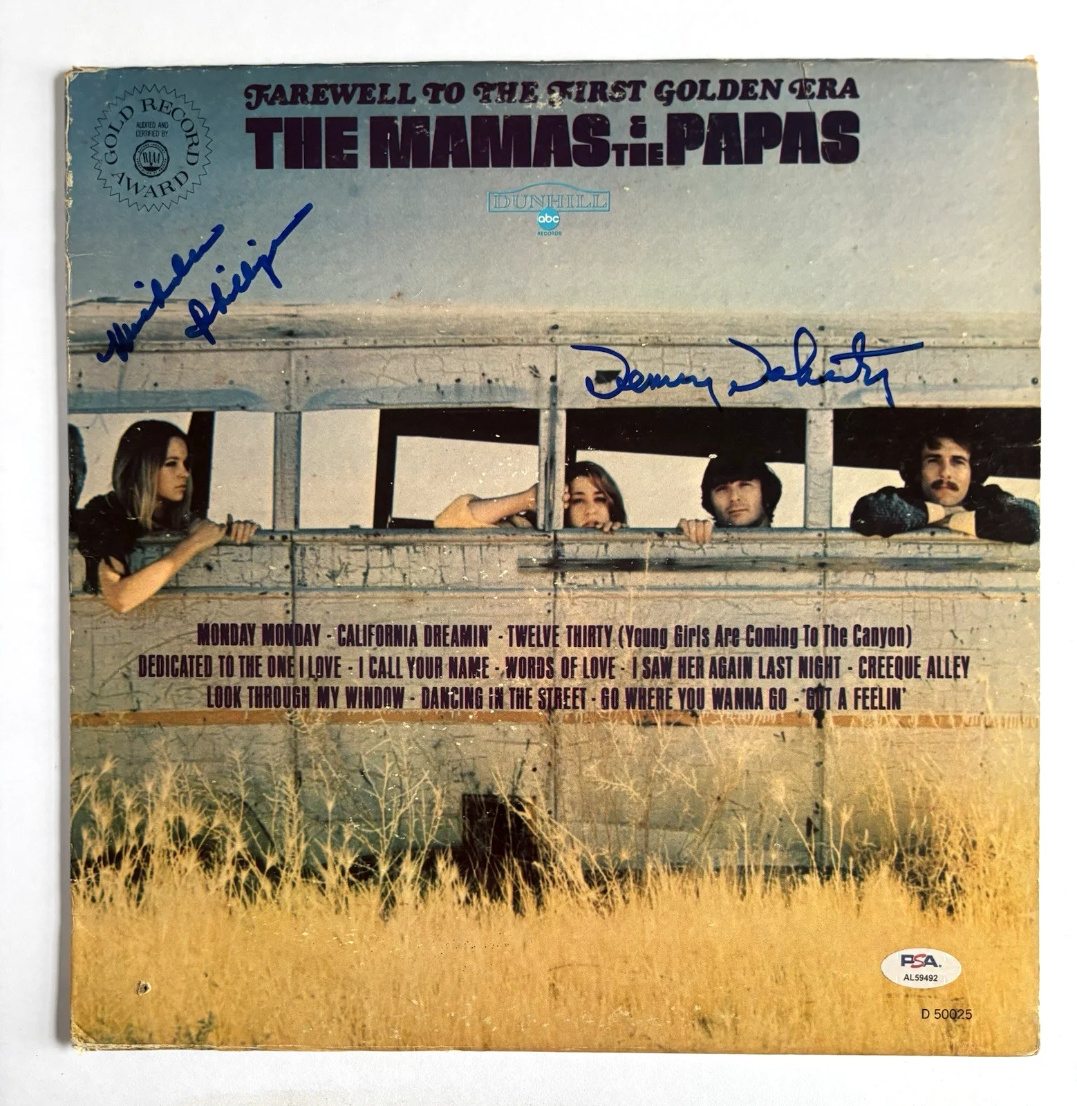 MAMAS & THE PAPAS Signed Vinyl LP RECORD Album by 2 DOHERTY PHILLIPS PSA DNA COA, image 2