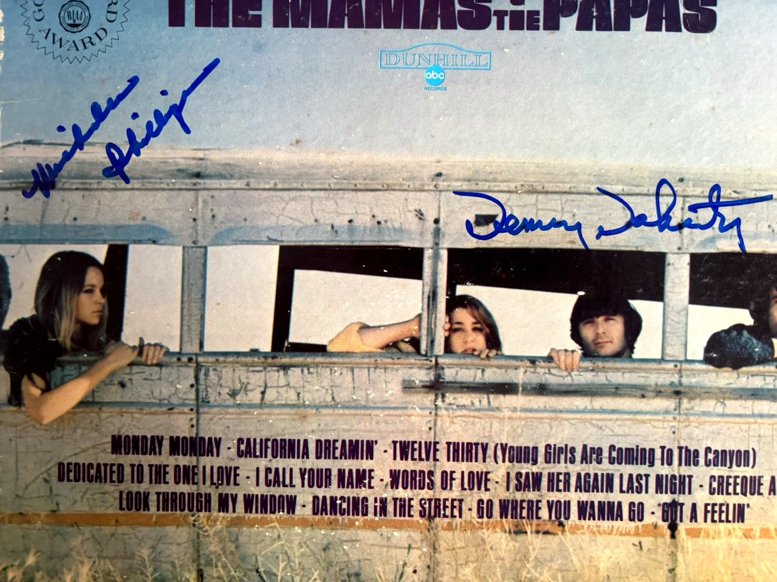 MAMAS & THE PAPAS Signed Vinyl LP RECORD Album by 2 DOHERTY PHILLIPS PSA DNA COA, image 3