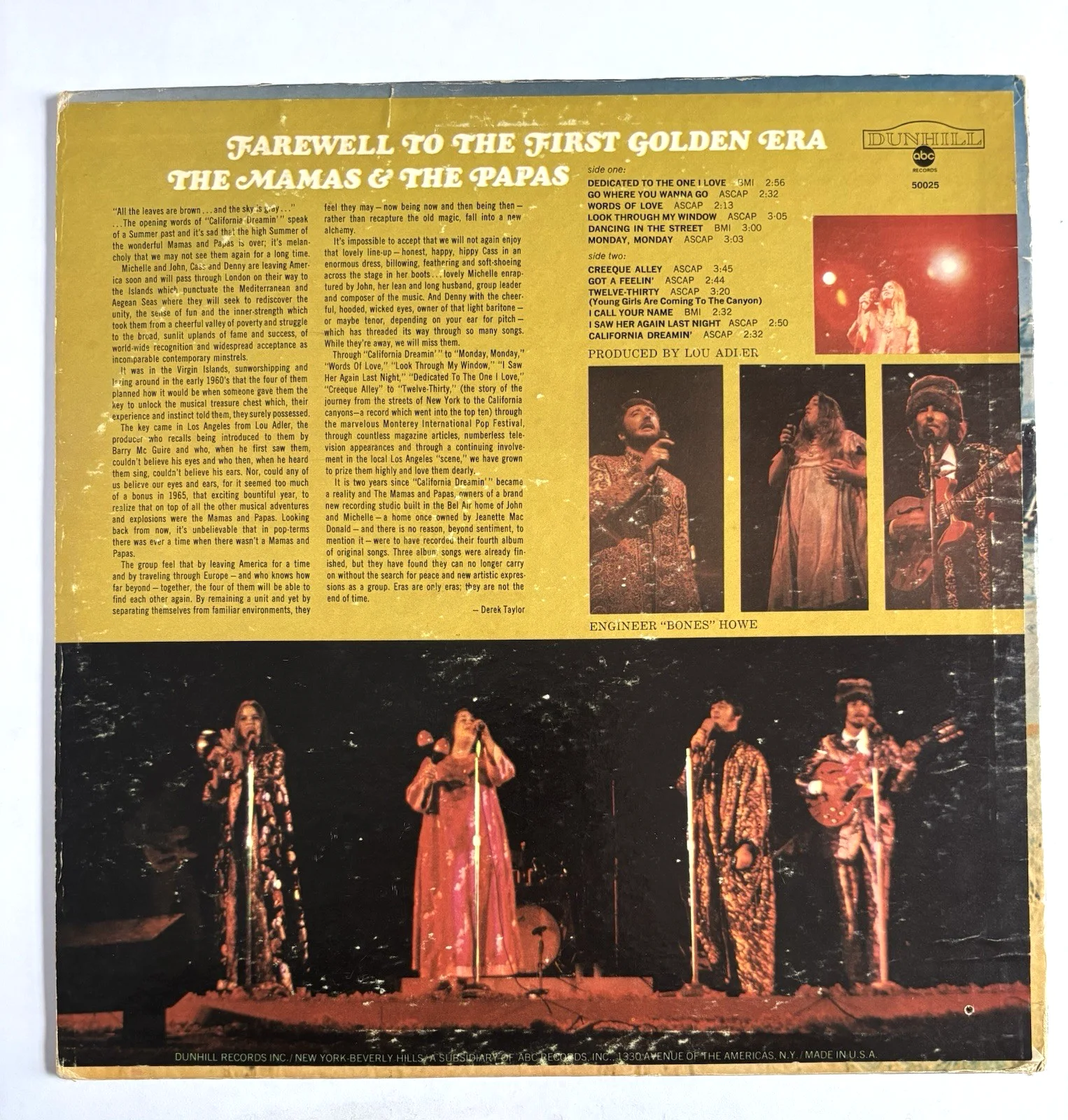 MAMAS & THE PAPAS Signed Vinyl LP RECORD Album by 2 DOHERTY PHILLIPS PSA DNA COA, image 4