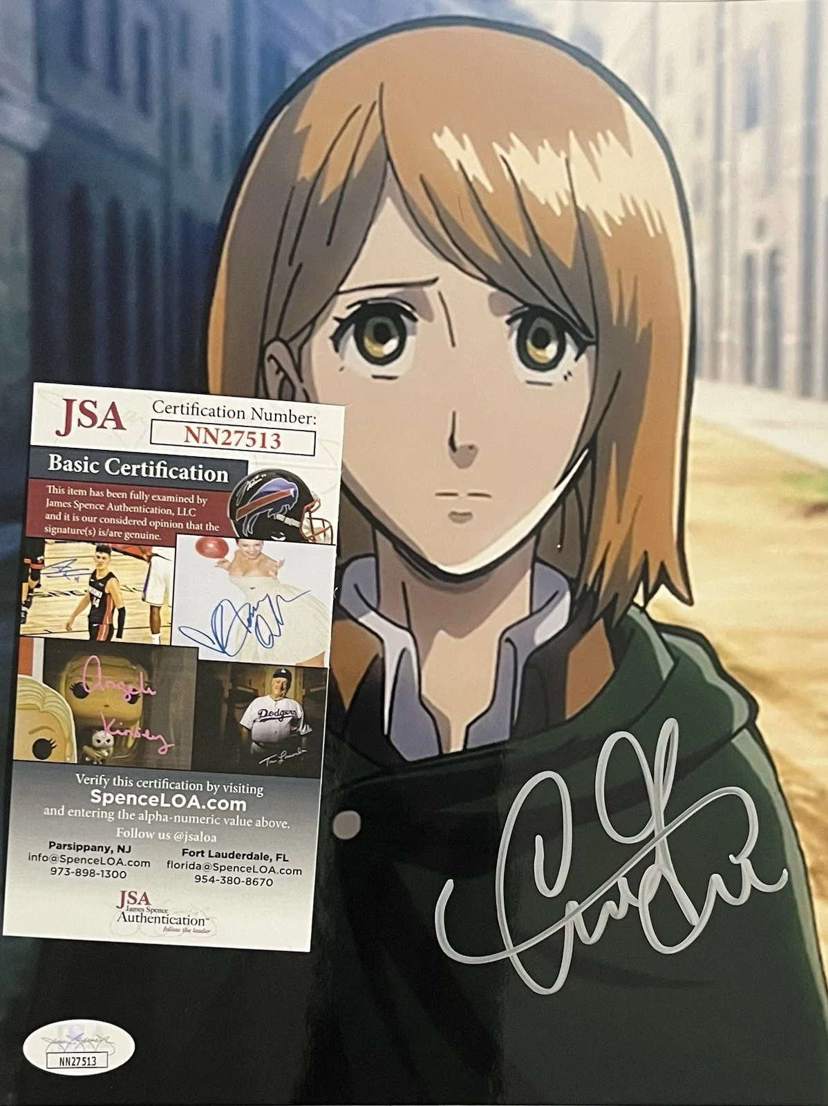 Caitlin Glass — Caitlin Glass Signed 8x10 Photo Attack on Titan Petra Autograph Anime JSA COA, изображение 2
