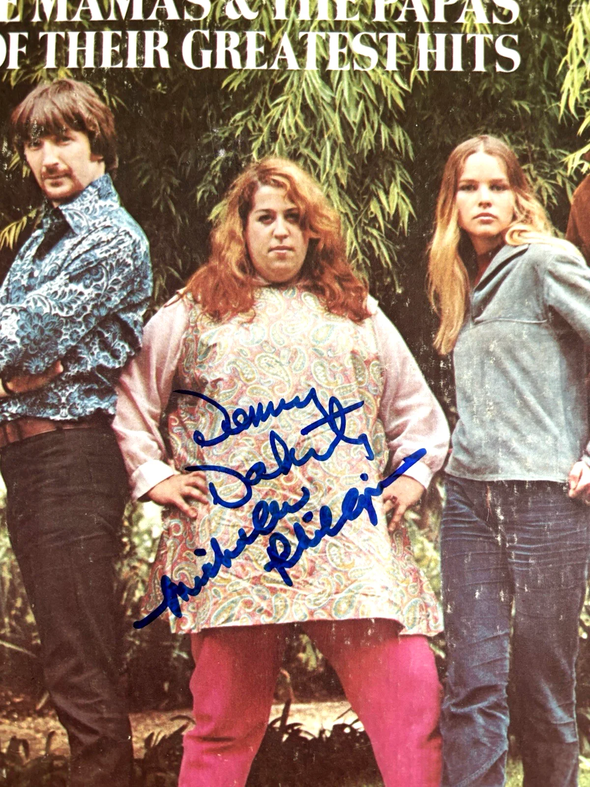 MAMAS & THE PAPAS Signed By 2 Vinyl Album DENNY DOHERTY and MICHELLE PSA DNA COA, изображение 3