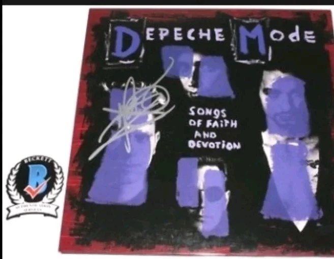 MARTIN GORE DEPECHE MODE SIGNED SONGS OF FAITH ALBUM VINYL RECORD LP BECKETT COA, изображение 2