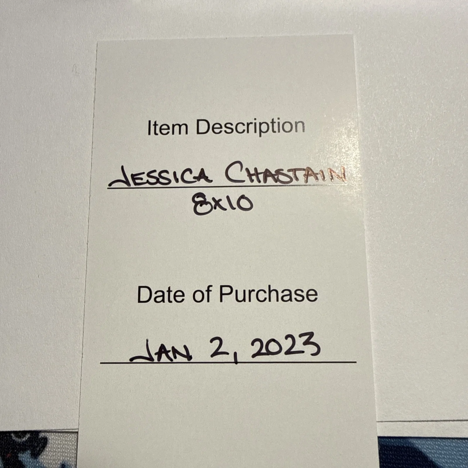 jessica chastain signed 8x10, image 2