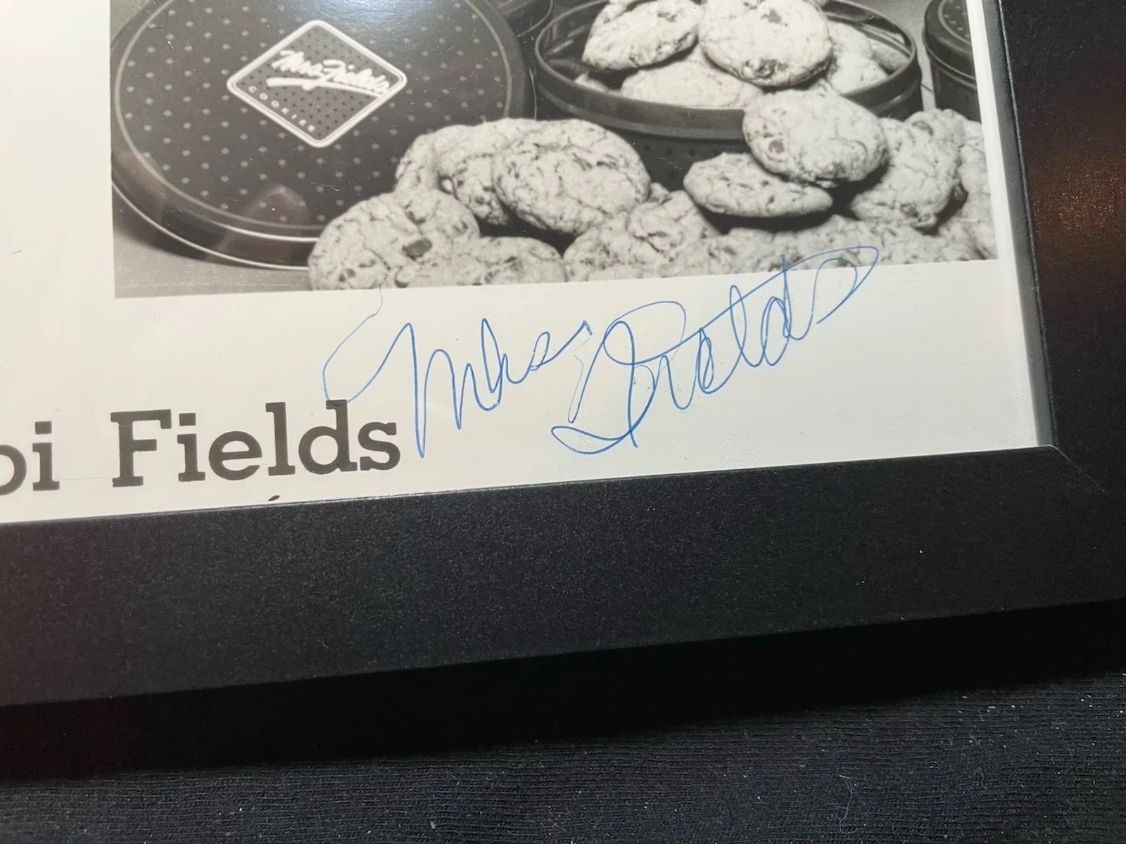 VINTAGE SIGNED 8X10 PROMO PHOTO DEBBI FIELDS MRS FIELDS COOKIES AUTOGRAPH FRAME, изображение 3
