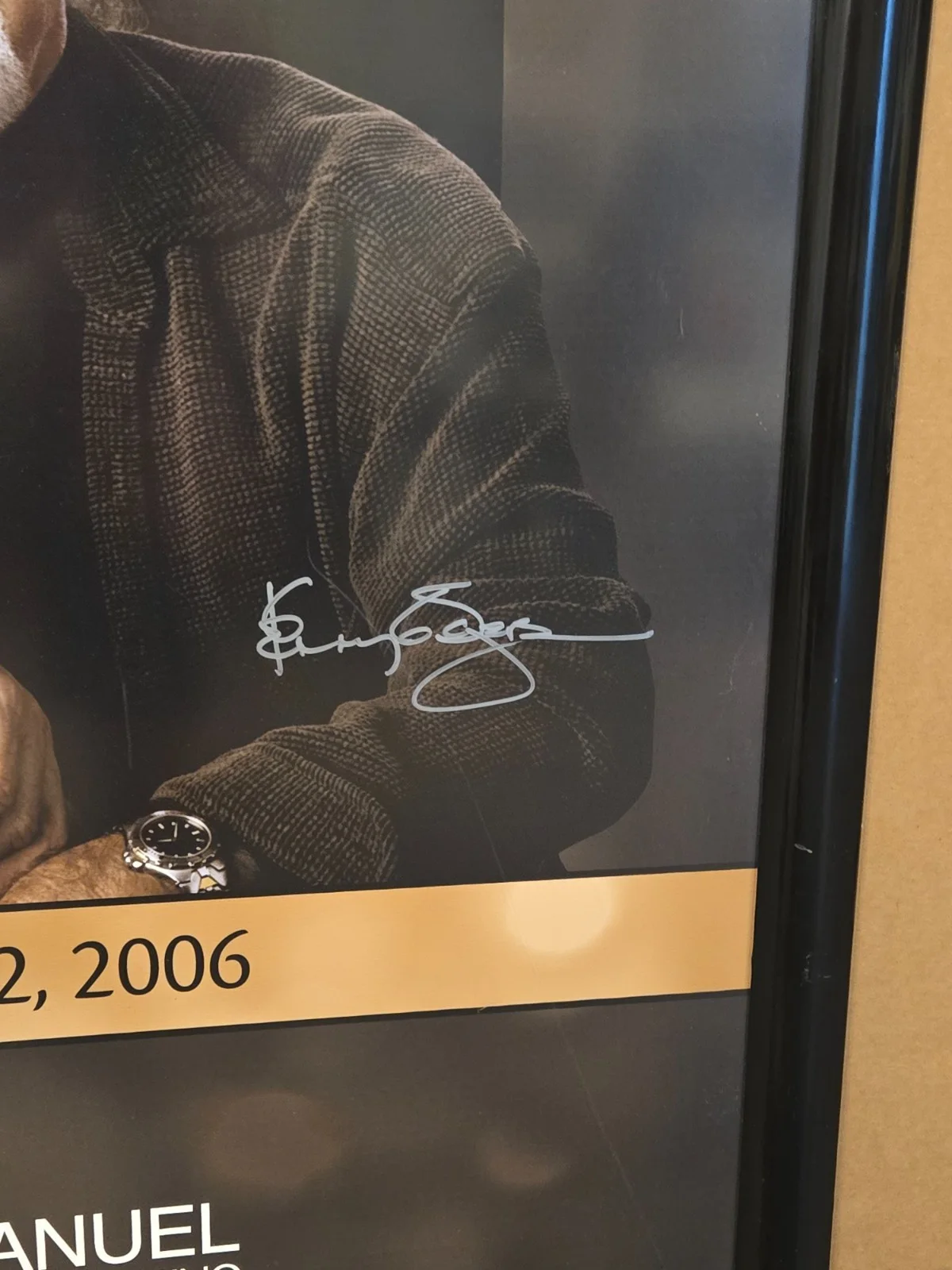 Kenny Rogers SIGNED 32" x 41" Poster (Professionally Framed) One of a Kind!!!, изображение 3