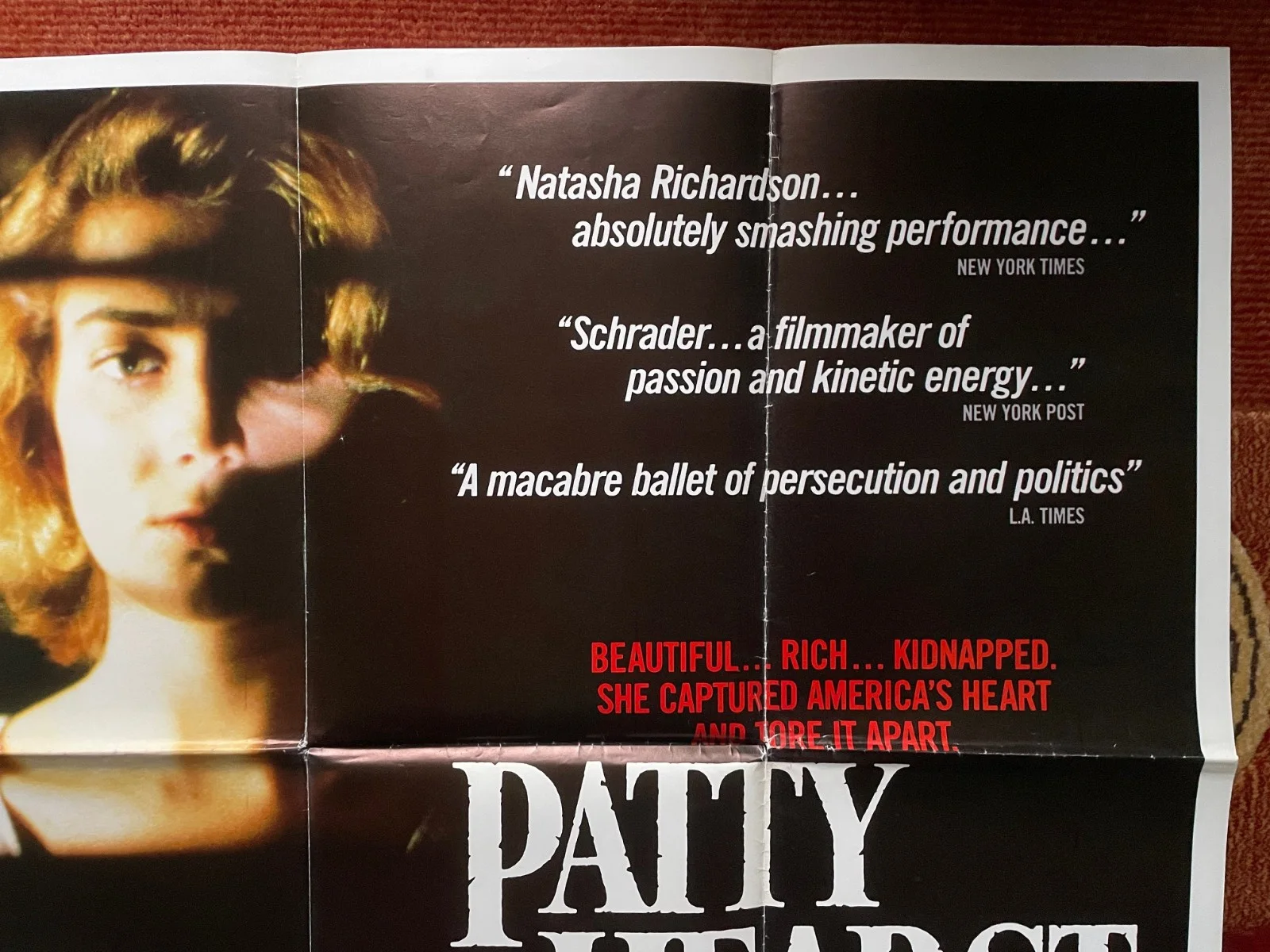 PATTY HEARST (1988) Original UK Quad Film Movie Poster Natasha Richardson, изображение 3