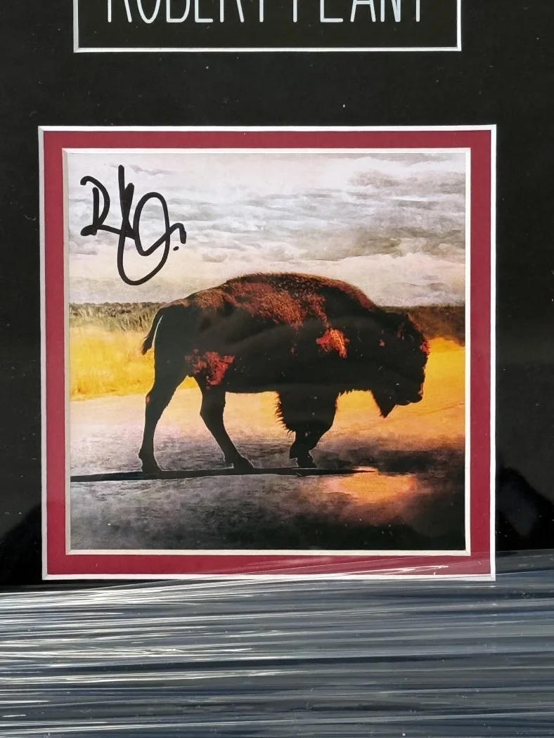 Robert Plant Signed Autographed CD Insert Saving Grace Collage Framed BAS, изображение 2