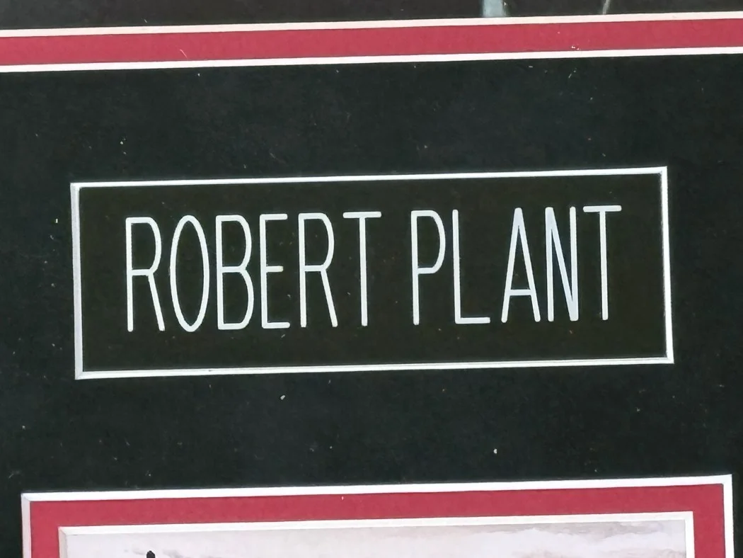 Robert Plant Signed Autographed CD Insert Saving Grace Collage Framed BAS, изображение 3