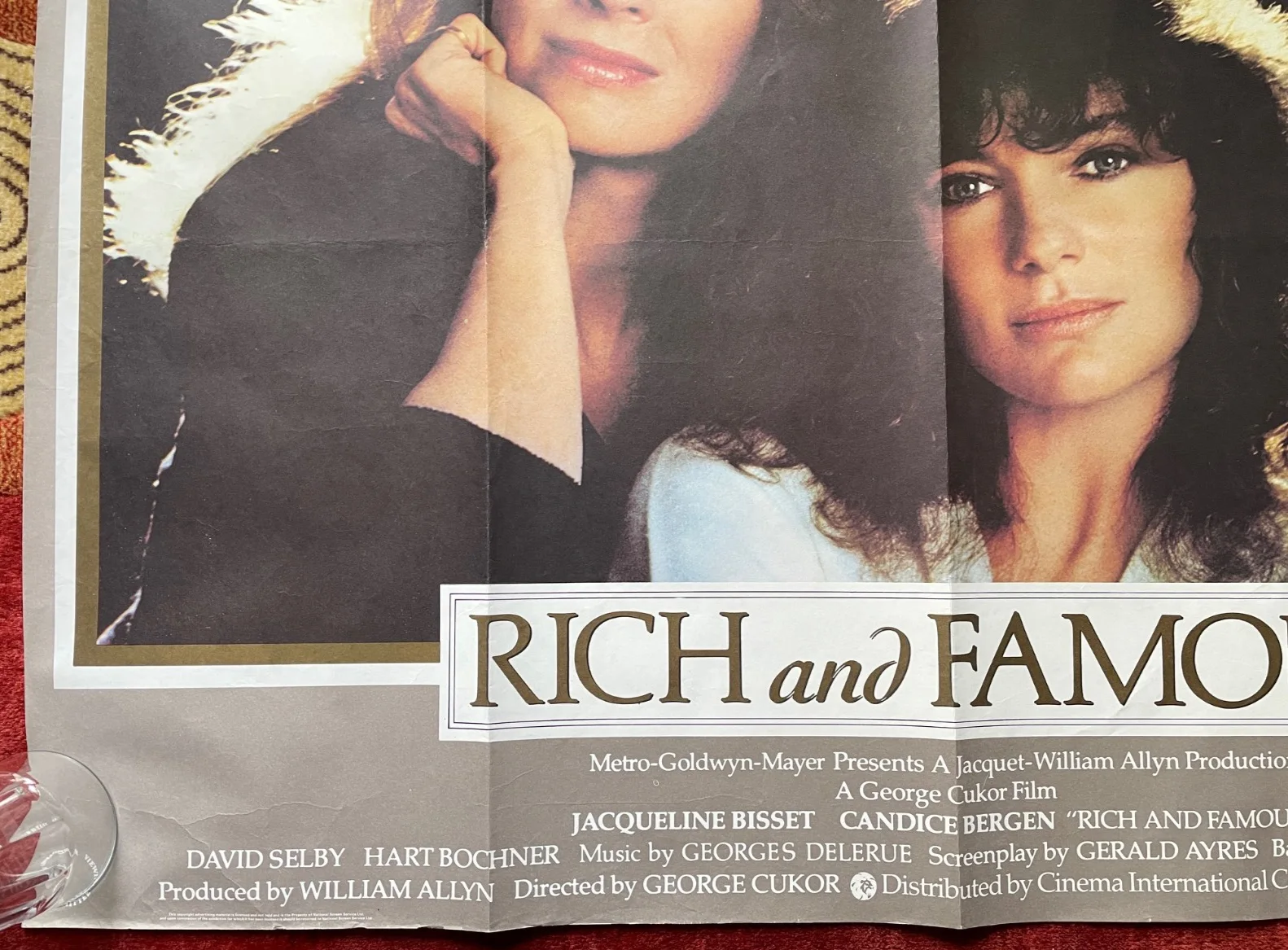 RICH AND FAMOUS (1981) Original UK Quad Film Movie Poster Jacqueline Bisset, изображение 4