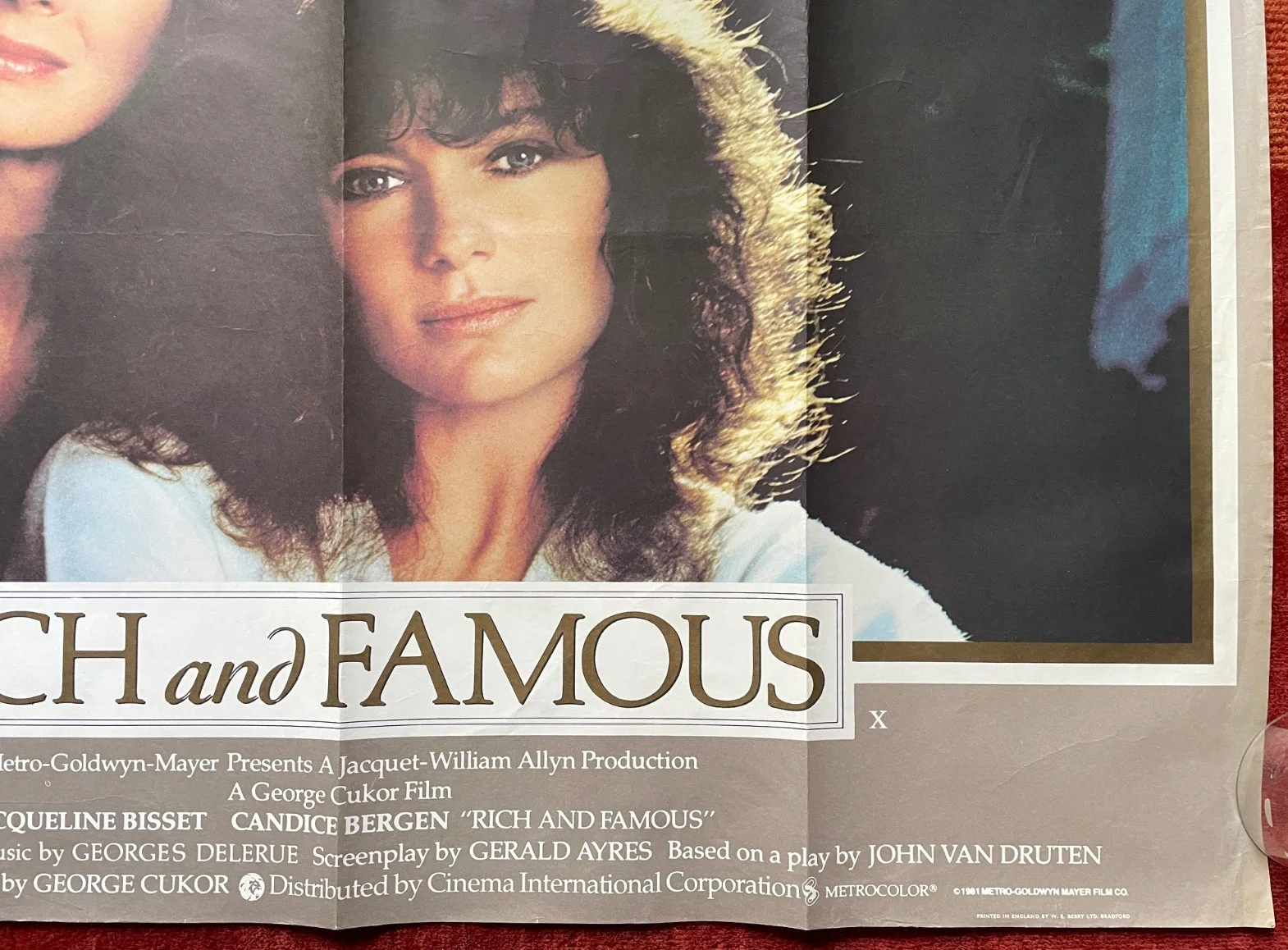 RICH AND FAMOUS (1981) Original UK Quad Film Movie Poster Jacqueline Bisset, изображение 5