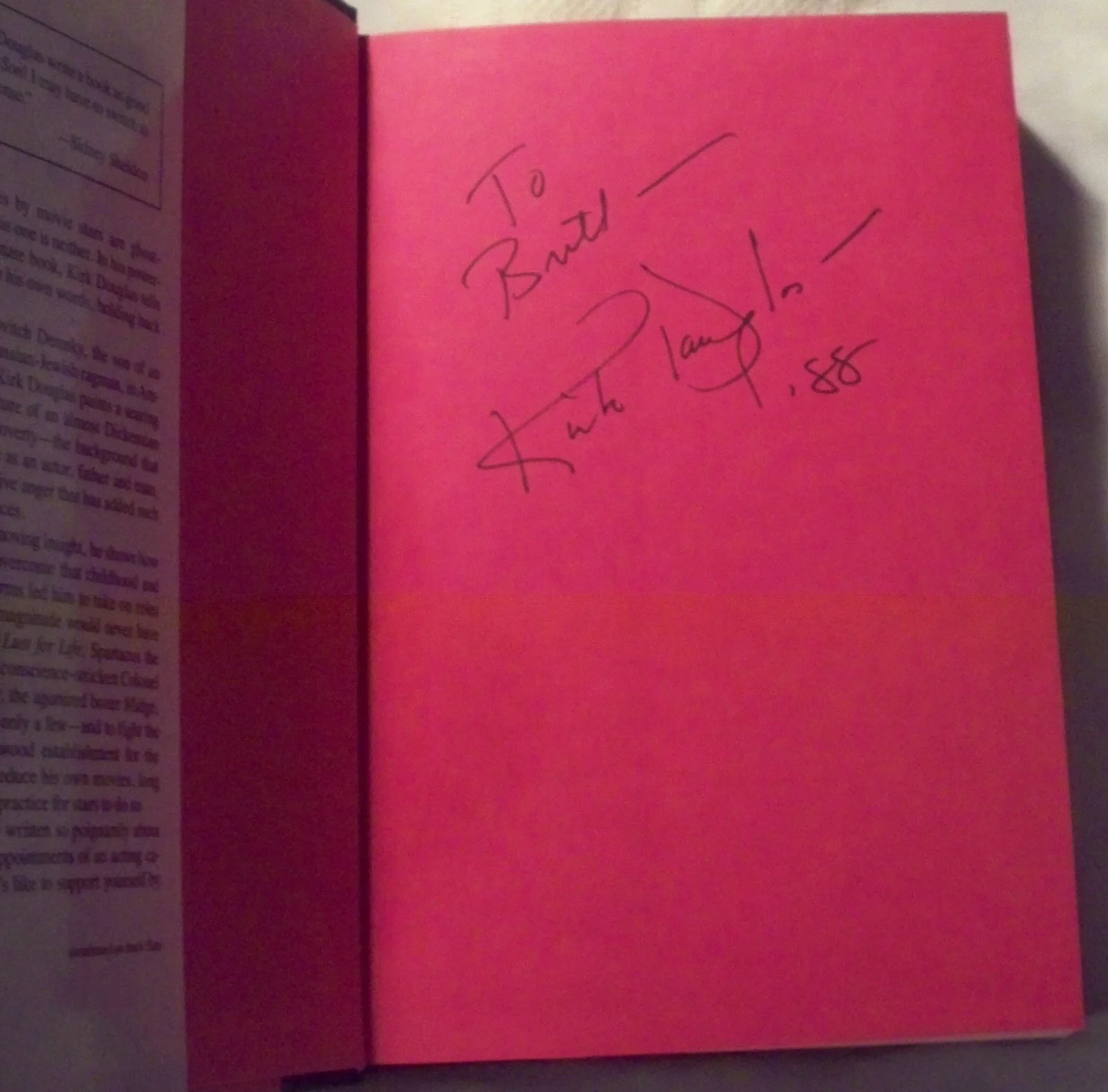 Kirk Douglas — Kirk Douglas signed book - The Ragman's Son An Autobiography HC DJ - autographed, image 2