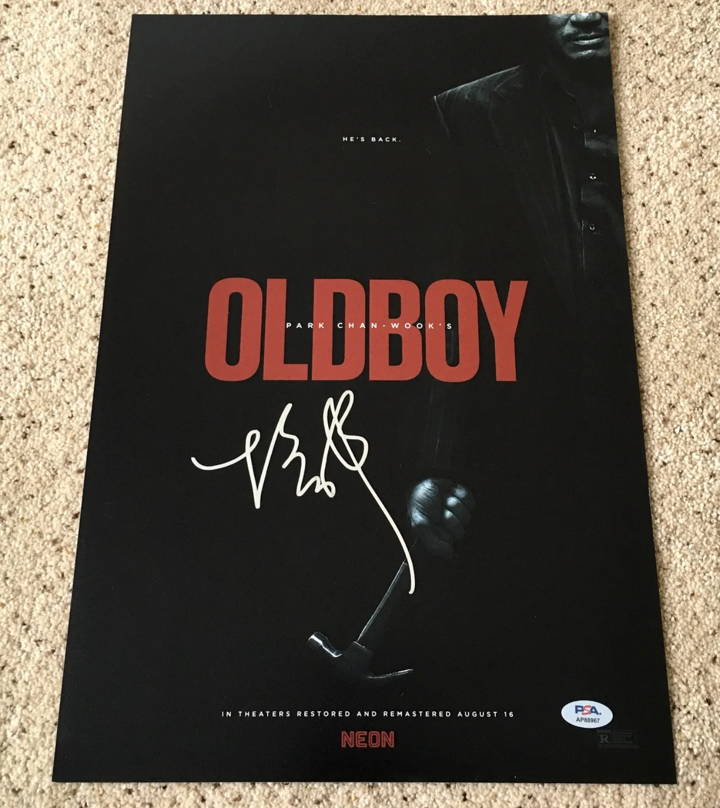 Park Chan-wook — PARK CHAN-WOOK SIGNED 12x18 PHOTO PSA DNA AUTOGRAPH OLDBOY POSTER
