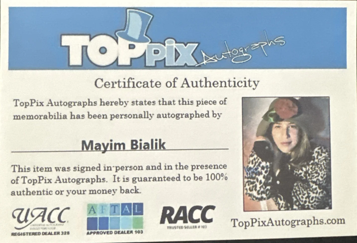8 by 10 Signed Original Photo Of The Great Actress Mayim Bialik with COA., изображение 5