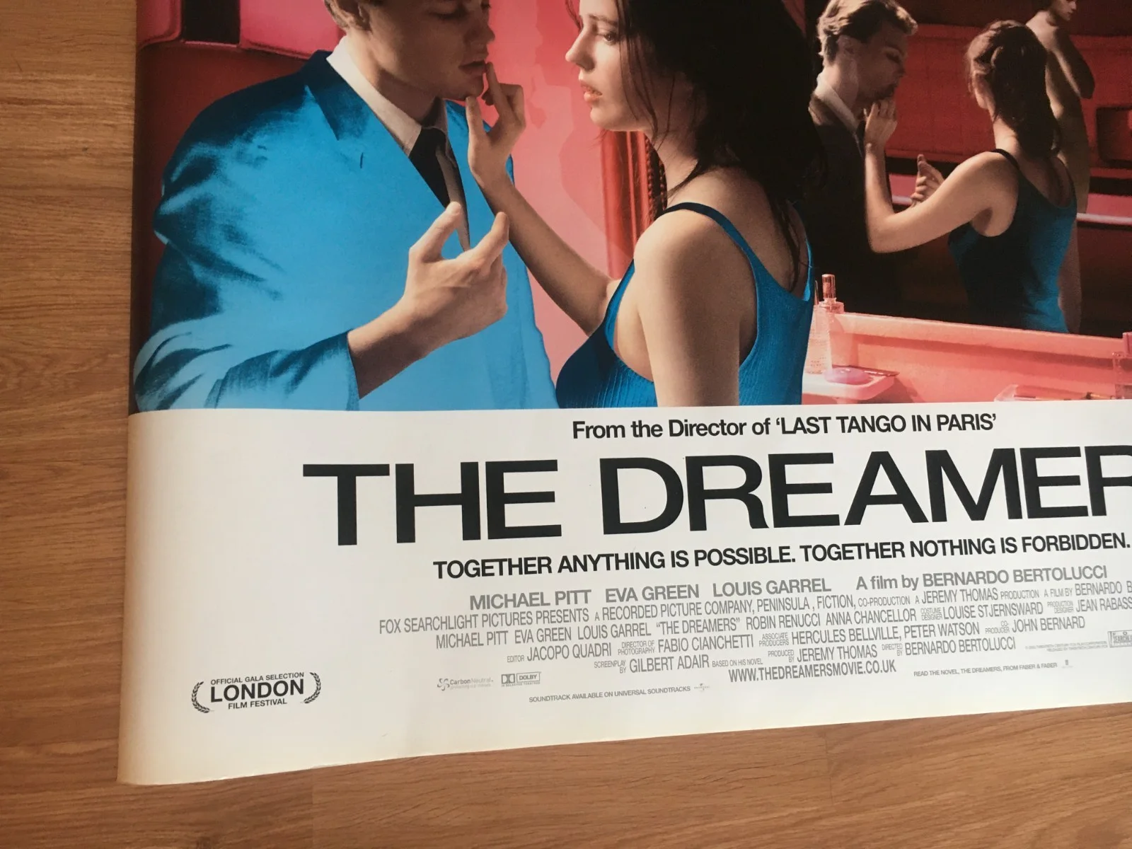 THE DREAMERS 2003 RARE ORIGINAL UK quad poster EVA GREEN BERTOLUCCI 40x30", изображение 2
