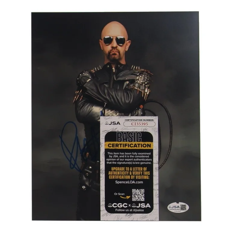 ROB HALFORD SIGNED 8x10 PHOTO JUDAS PRIEST LEAD SINGER AUTOGRAPH JSA COA RARE, image 2