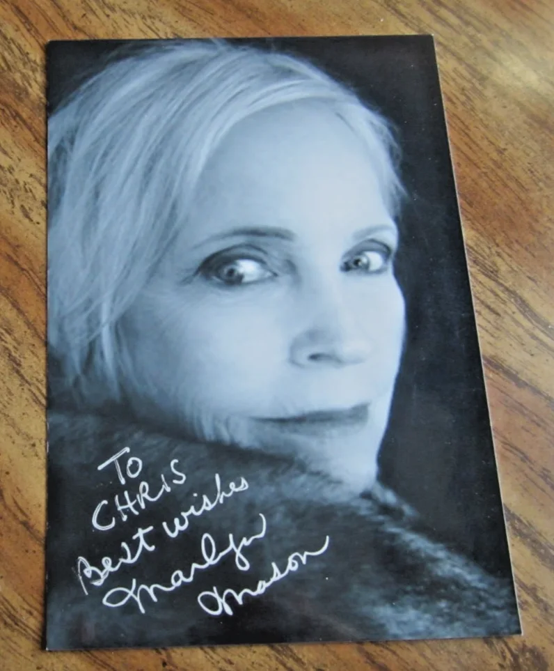 Marlyn Mason — Marlyn Mason Actress Autographed Signed 4X6 Photo "Perry Mason" Erna Landry