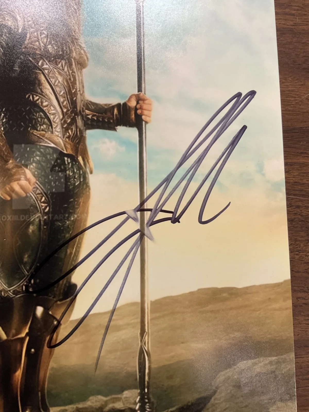 Jason Momoa — Jason Momoa Authentic Signed Aquaman 11x14 Movie Photo Smudge on Signature, изображение 2