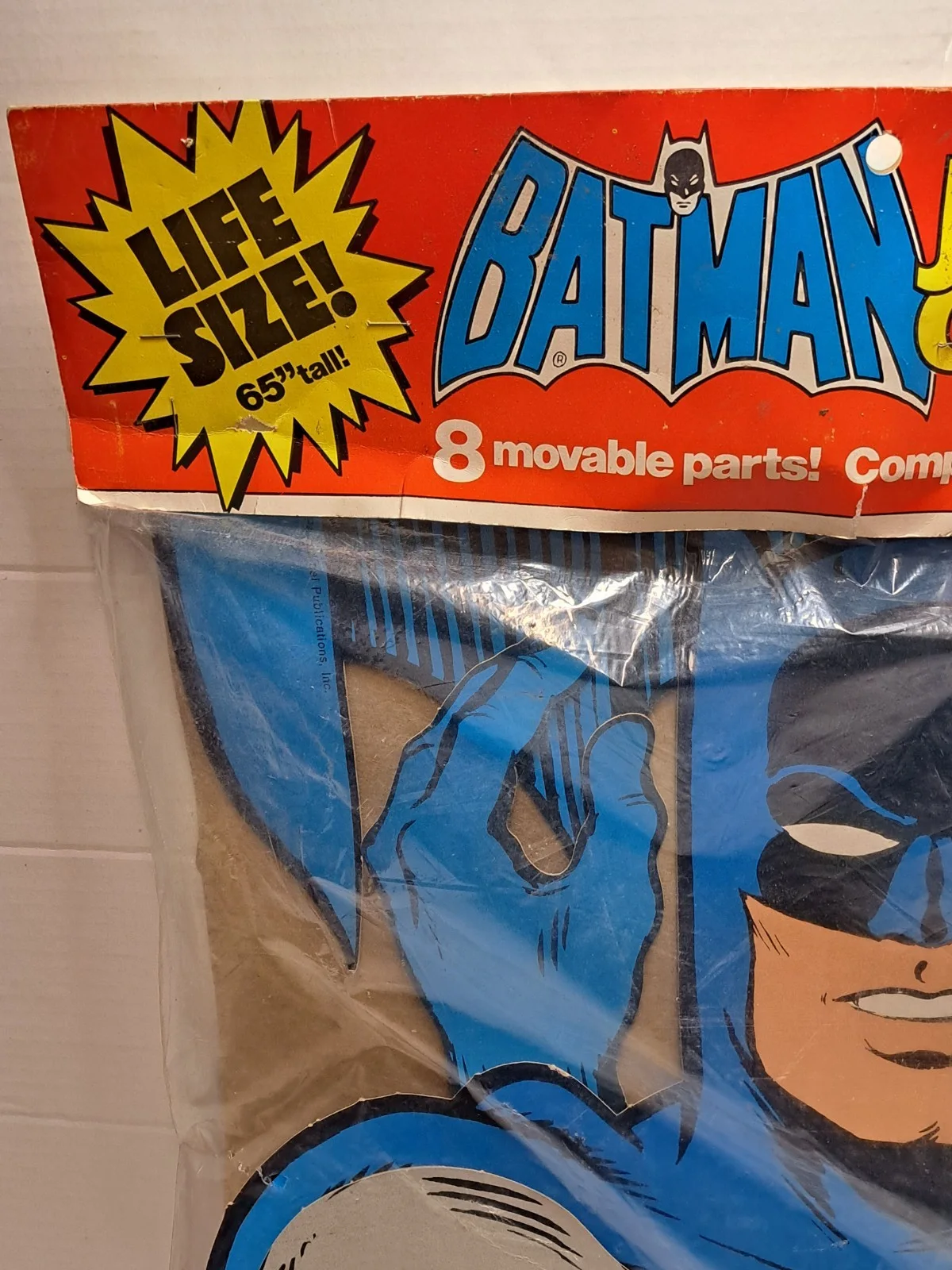rare vintage 1974 batman jointed giant - new old stock (nos) - sealed package, изображение 2