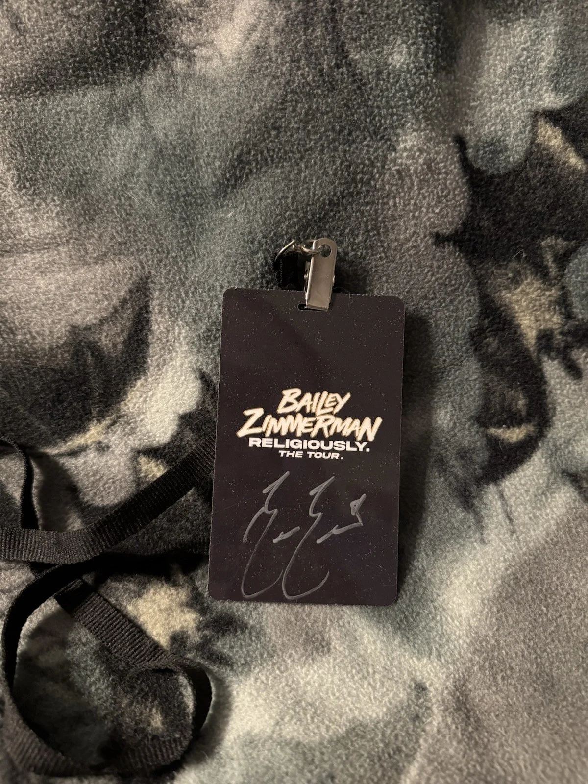 bailey zimmerman signed lanyard, image 2