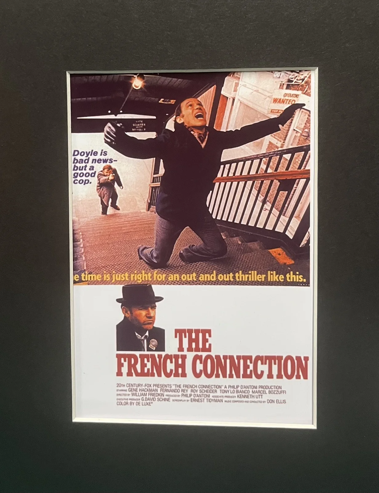 The French Connection. Gene Hackman35mm Film Cell MOUNTED Display, изображение 3