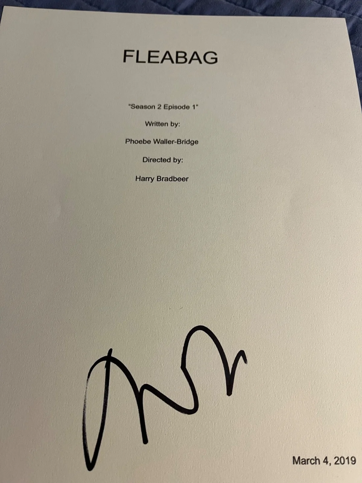 Andrew Scott — Andrew Scott Signed Autographed Fleabag Season 2 Episode 1 TV Script Cover, изображение 3