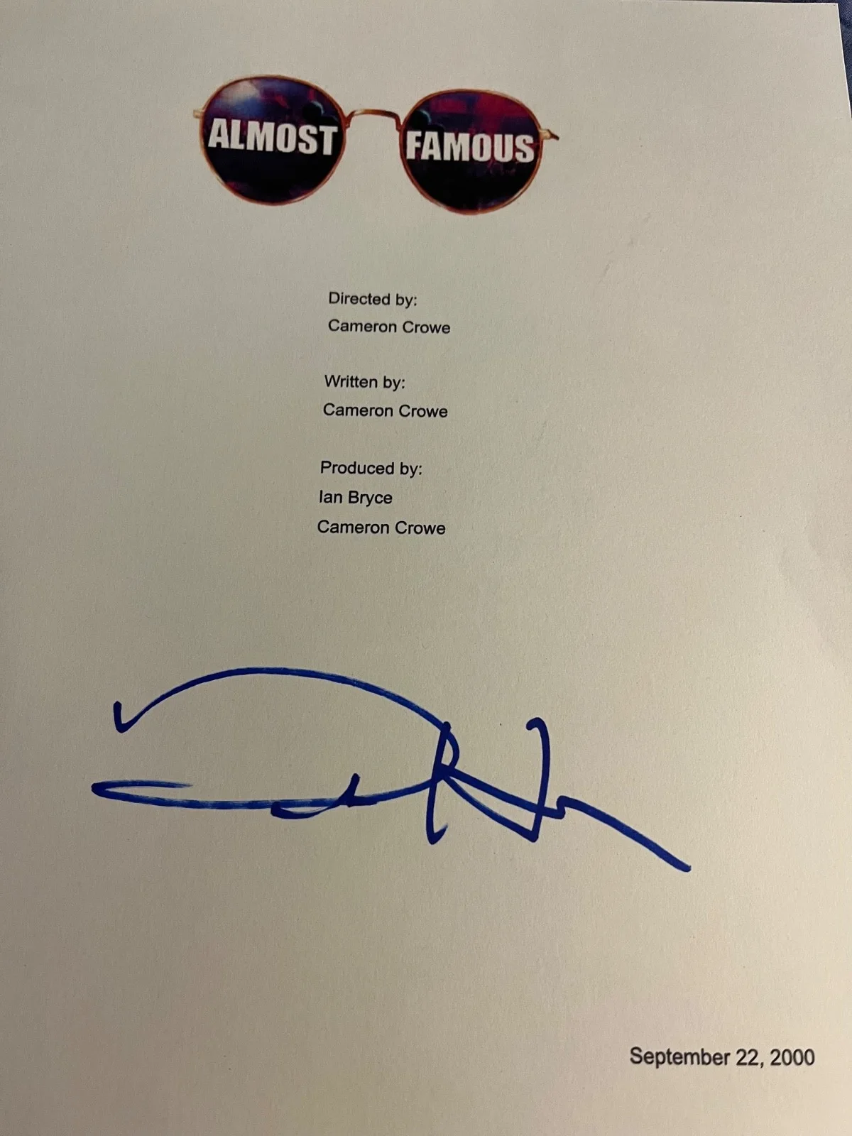 Kate Hudson — Kate Hudson Signed Autographed Almost Famous Movie Script Cover, image 3