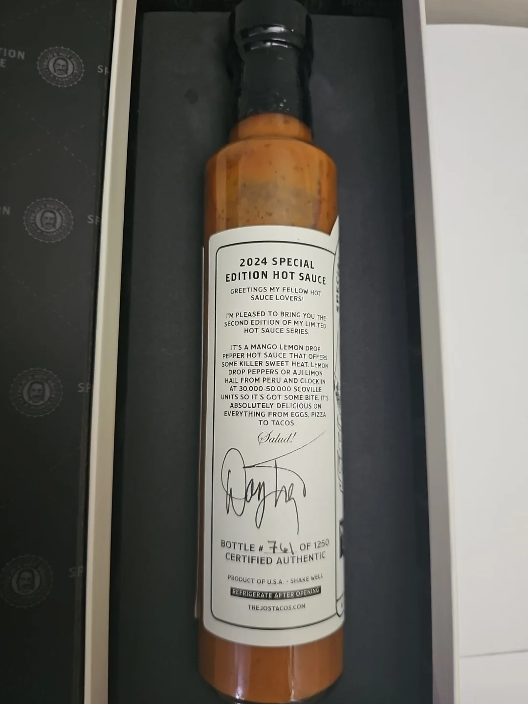 Special Edition Trejo’s Hot Sauce Mango & Lemon Drop Pepper. AUTOGRAPH LIMITED, изображение 5